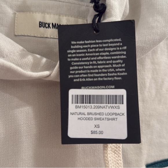 NWT Buck Mason Brushed Loopback Hoodie
Sweatpants Set XS Ryan Aviation Heathered - Picture 7 of 10